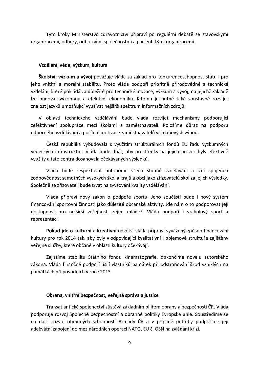 Programové prohlášení vlády