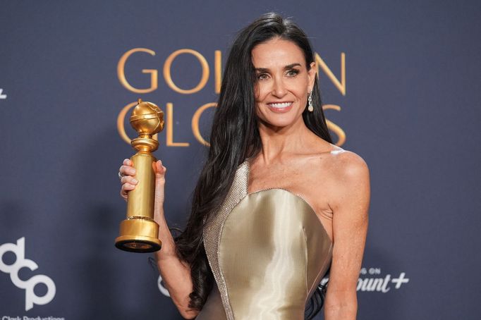 Demi Moore obdržela Zlatý glóbus za výkon ve filmu Substance.