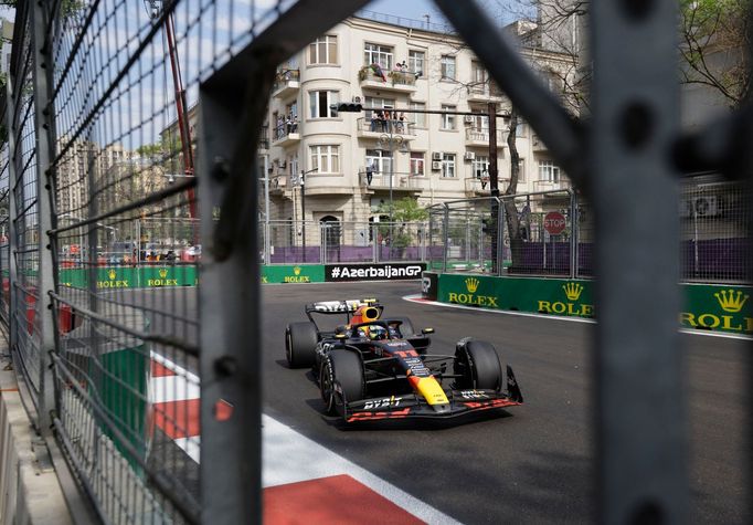 Sergio Pérez (Red Bull) během GP Ázerbájdžánu F1 2023