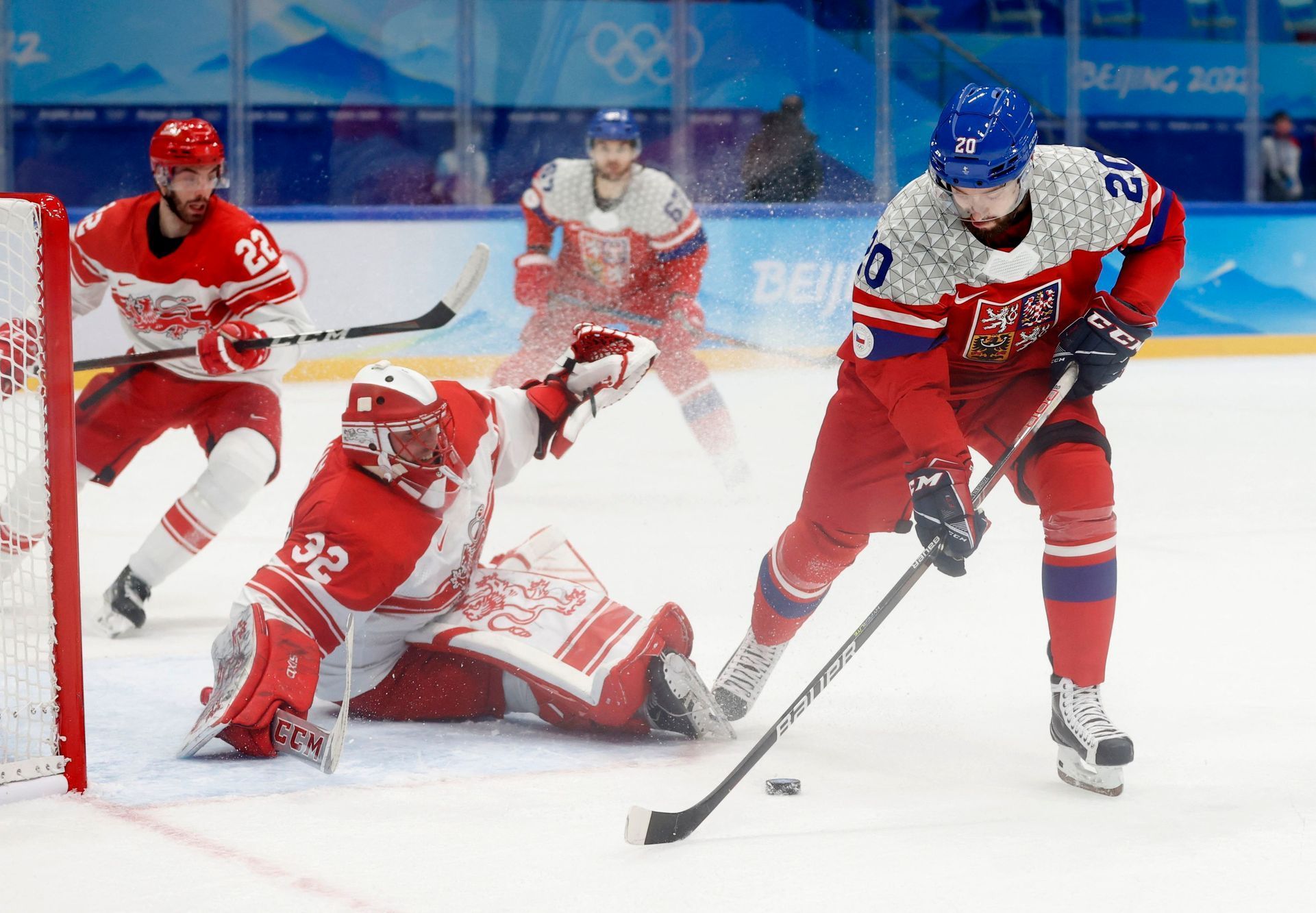 OH 2022, Peking, hokej, Česko - Dánsko, Hynek Zohorna