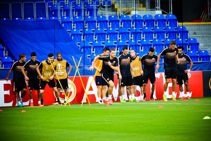 FC Viktoria Plzeň vs. AS Řím, tisková konference, trénink