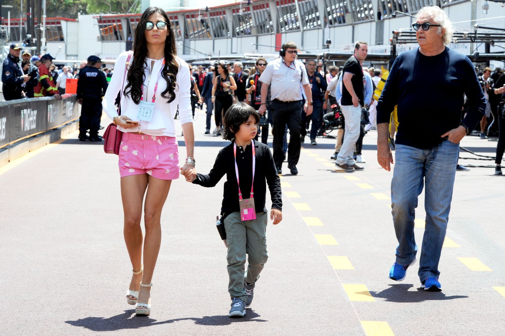 F1, VC Monaka 2015: Flavio Briatore, jeho manželka Elisabetta Gregoraciová a syn Falco Nathan