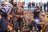 Několik desítek cyklistů se v podvečer sešlo na Václavském náměstí.