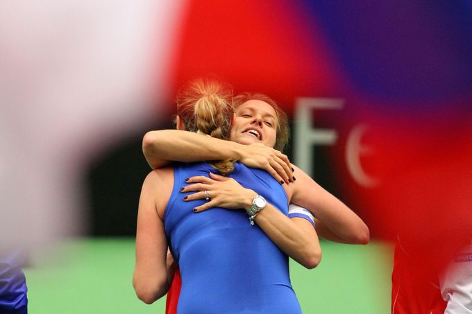 Fed Cup, ČR-Francie: Petra Kvitová a Barbora Strýcová