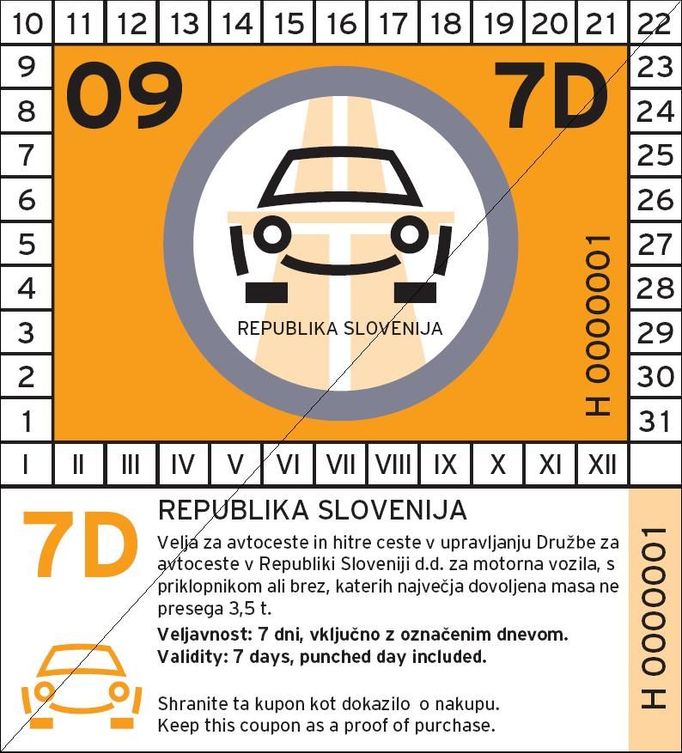 Slovinská novinka: Od 1. července 2009 platí sedmidenní viněta
