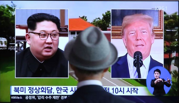 Kim Čong-un a Donald Trump