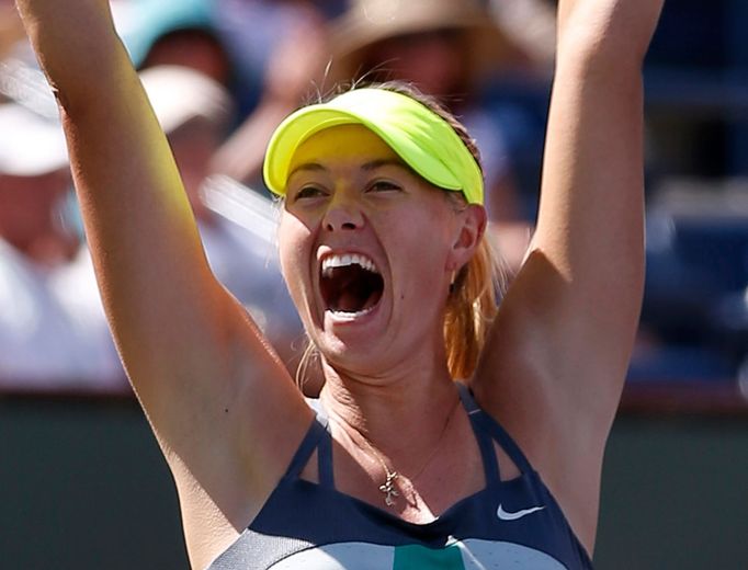 Ruská tenistka Maria Šarapovová na vítězním turnaji v Indian Wells