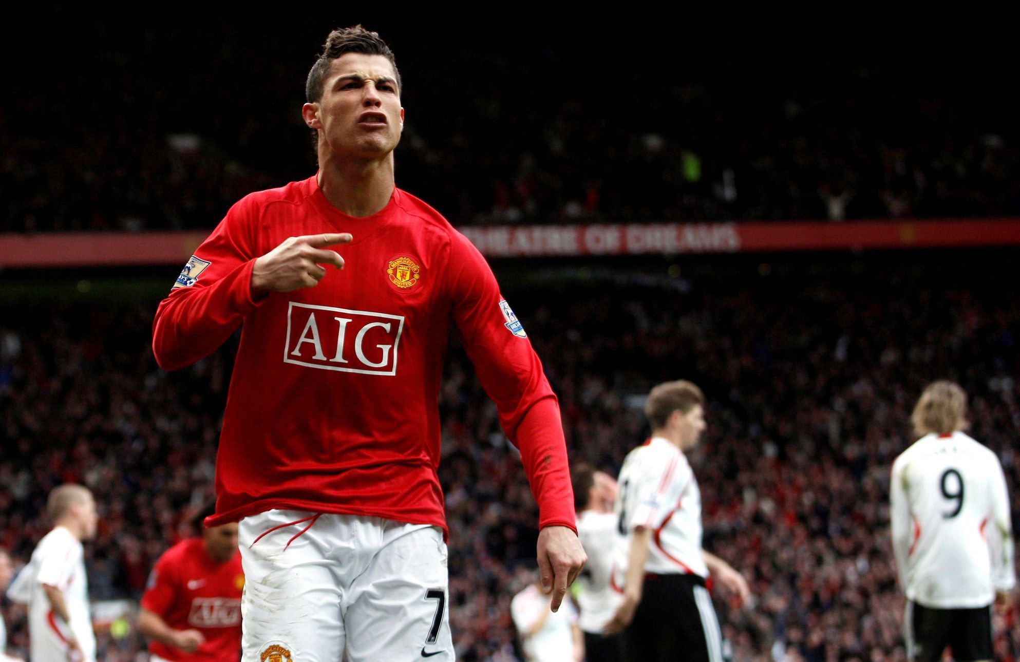 fotbal, anglická liga 2007/2008, Premier League, Manchester United - FC Liverpool, Cristiano Ronaldo