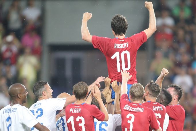 Tomáš Rosický na své rozlučce v Praze 9. 6. 2018.