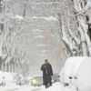 Sněhové závěje v Rakousku