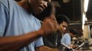 A former illegal gunsmith hammers a newly molded skeletal body of a caliber 45 pistol at Shooters Arms, a gun manufacturing company exporting different kinds of weapons to other countries, in Cebu city in central Philippines July 7, 2012. In the Philippines, they vote with their trigger fingers. Elections mean big business for illegal gunsmiths, who are looking forward to 2013 mid-term polls. With election-related violence commonplace, the Philippines imposes a ban on the carrying of guns for six months, from campaigning to the proclamation of winners. Picture taken July 7, 2012. To match Feature PHILIPPINES-GUNS/ REUTERS/Erik De Castro (PHILIPPINES - Tags: SOCIETY POLITICS BUSINESS CRIME LAW) Published: Čec. 29, 2012, 1:53 dop.