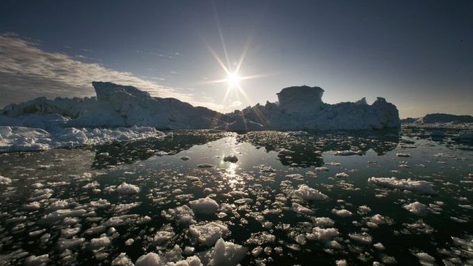 Tající ledy v Grónsku. Ilustrační foto.