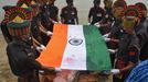 Pohřeb jednoho z indických vojáků, který zemřel na čínsko-indické hranici.