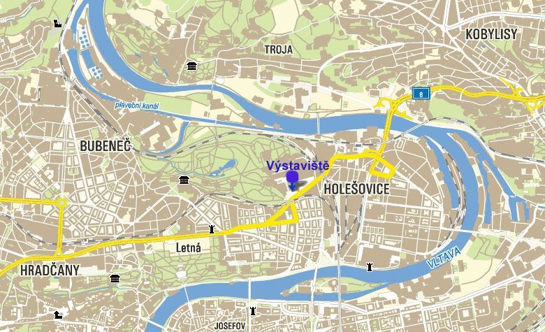 Výstaviště - mapa