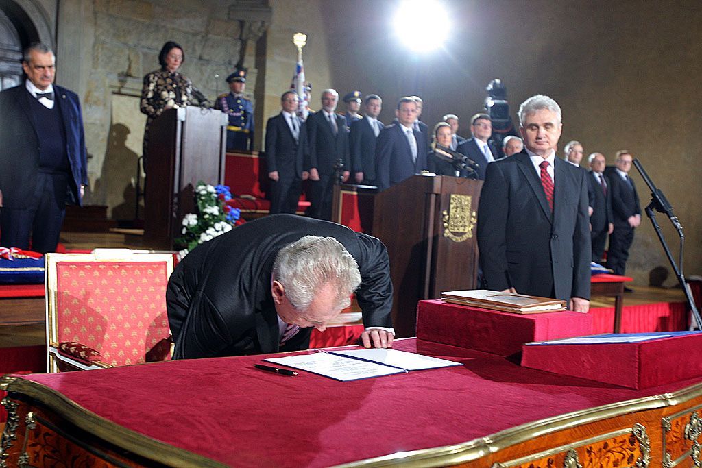 Inaugurace Miloše Zemana na Hradě