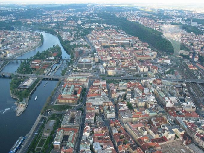 Pohled na ostrov Štvanice