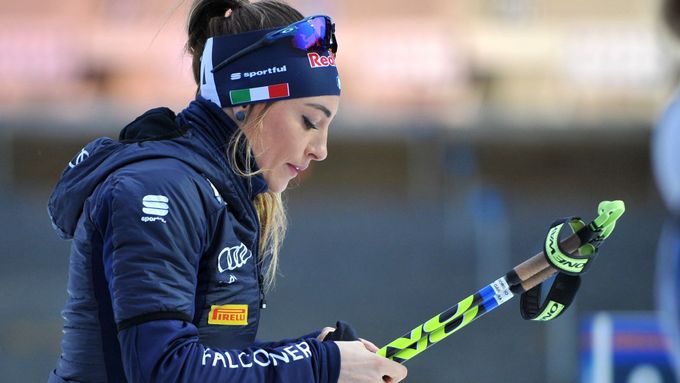 Italská hvězda Dorothea Wiererová během úterního tréninku ve Vysočina aréně.