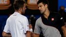 Novak Djokovič vs Stanislas Wawrinka ve čtvrtifinále Australian Open 2014