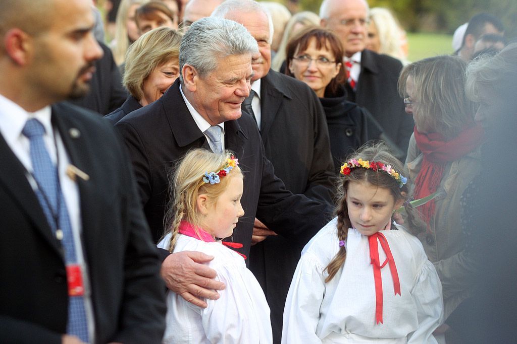 Joachim Gauck na návštěvě v Lidicích
