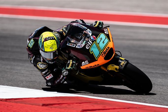 Filip Salač na motocyklu Moto2 ELF Marc VDS Racing Teamu ve VC Ameriky 2024