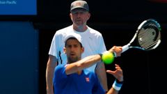 Příprava na AO: Novak Djokovič a jeho kouč Boris Becker