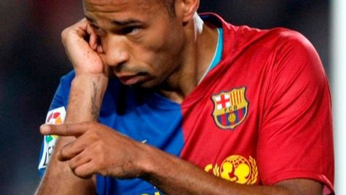 Thierry Henry ještě v dresu Barcelony.