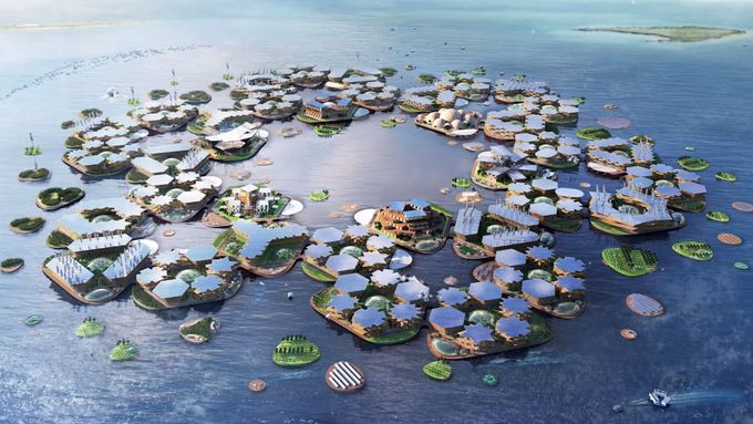 Architekti ze společnosti Oceanix ve spolupráci s programem OSN navrhli, jak by lidé mohli žít na moři.