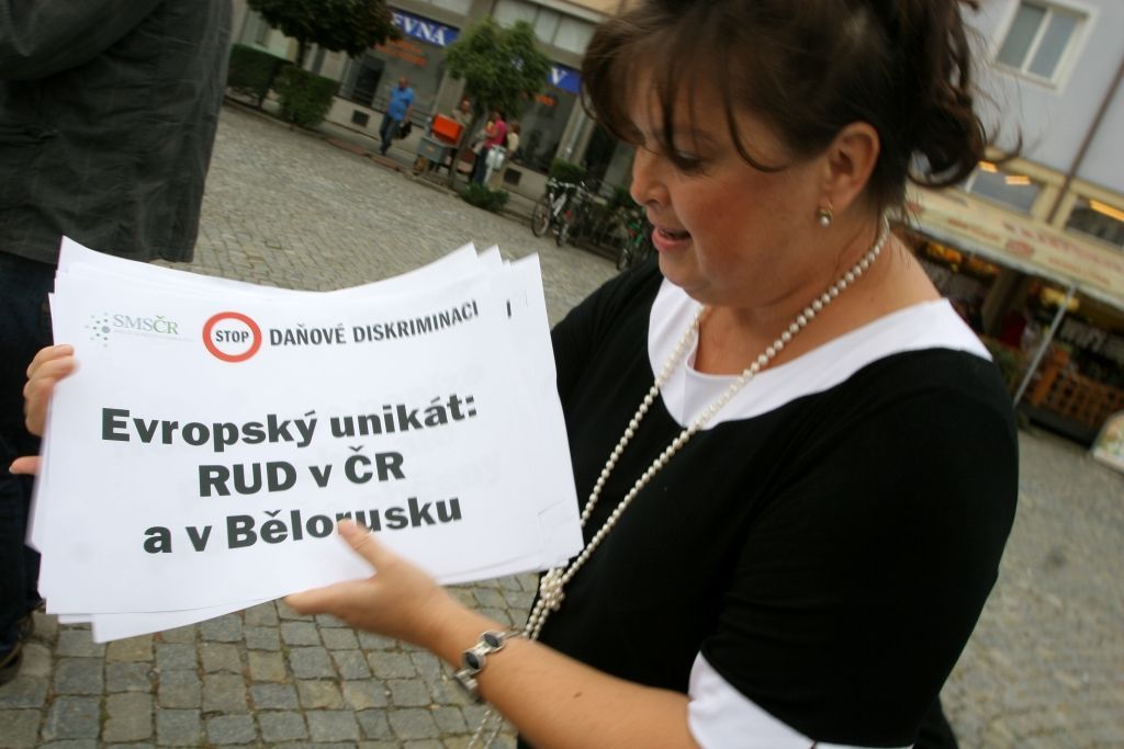 Demonstrace starostů proti daňové diskriminaci