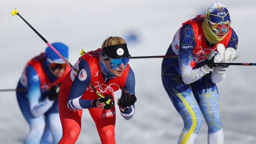 Kateřina Janatová v olympijském týmovém sprintu žen.