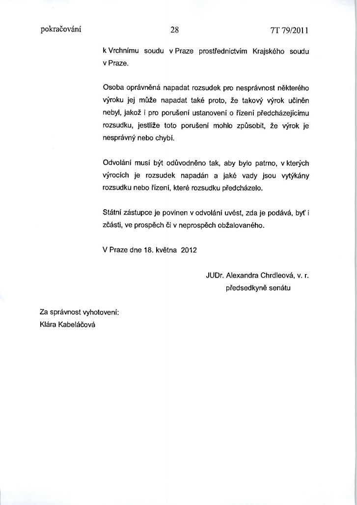 Rozsudek nad Romanem Pekárkem
