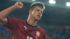fotbal, kvalifikace MS 2022, Česko - Bělorusko, Adam Hložek