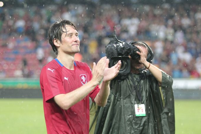 Tomáš Rosický na své rozlučce v Praze 9. 6. 2018.