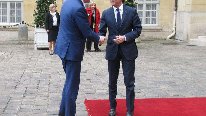 Bohuslav Sobotka a francouzský premiér Manuel Valls