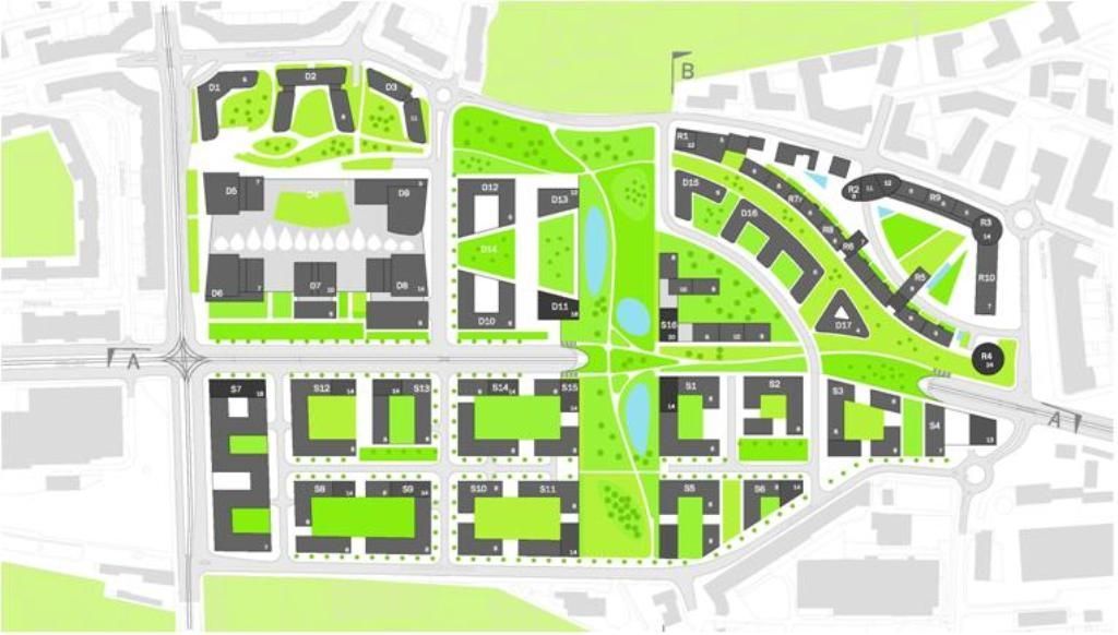 Nákladové nádraží Žižkov - návrh Sekyra Group