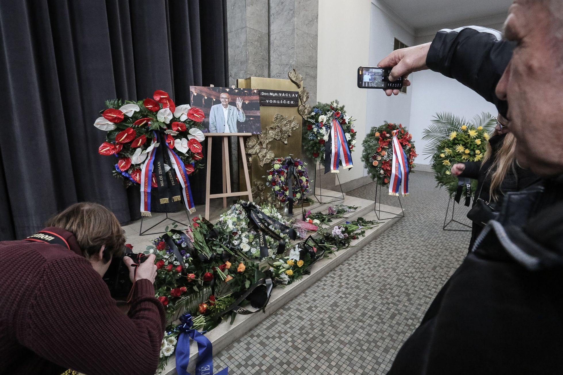 Pohřeb režiséra Václava Vorlíčka, krematorium Strašnice, Praha, 12. 2. 2019