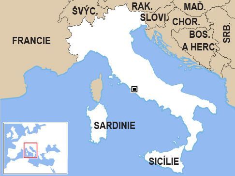 Itálie - slepá mapa