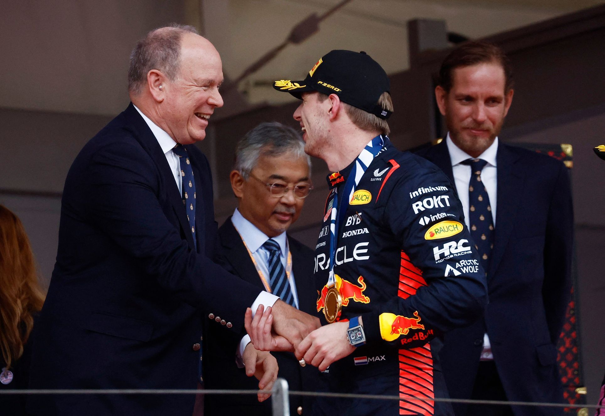 F1, VC Monaka 2023: Albert II. Monacký a Max Verstappen