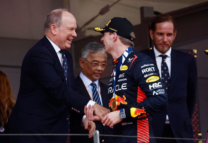 F1, VC Monaka 2023: Albert II. Monacký a Max Verstappen