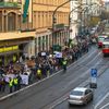Stávka odborů, protest, demonstrace, pochod