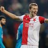 fotbal, Evropská liga 2018/2019, Slavia Praha - Zenit Petrohrad, Tomáš Souček se raduje z postupu