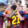 Barcelona vs. Levante, první kolo španělské La ligy (Alves, Messi)