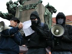 Akce pravicových radikálů na pražském Palackého náměstí