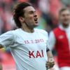 Fotbal, Slavia Praha - Liberec: Karol Kisel slaví gól