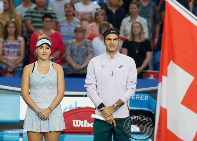 Roger Federer a Belinda Bencicová.