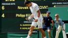 Novak Djokovič v prvním kole Wimbledonu 2015