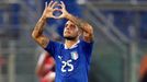 Fotbal, Itálie - Argentina:  Lorenzo Insigne slaví gól