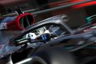 Valtteri Bottas v Mercedesu při druhých testech F1 v Barceloně 2020