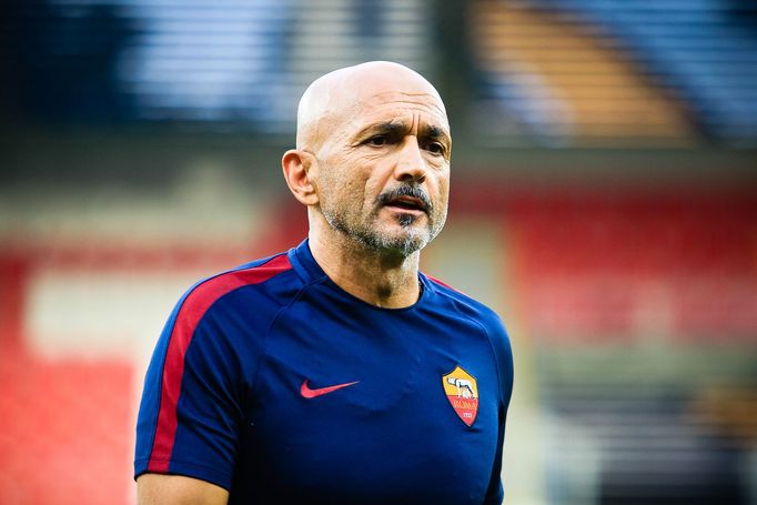 FC Viktoria Plzeň vs. AS Řím, tisková konference, trénink,  Luciano Spalletti