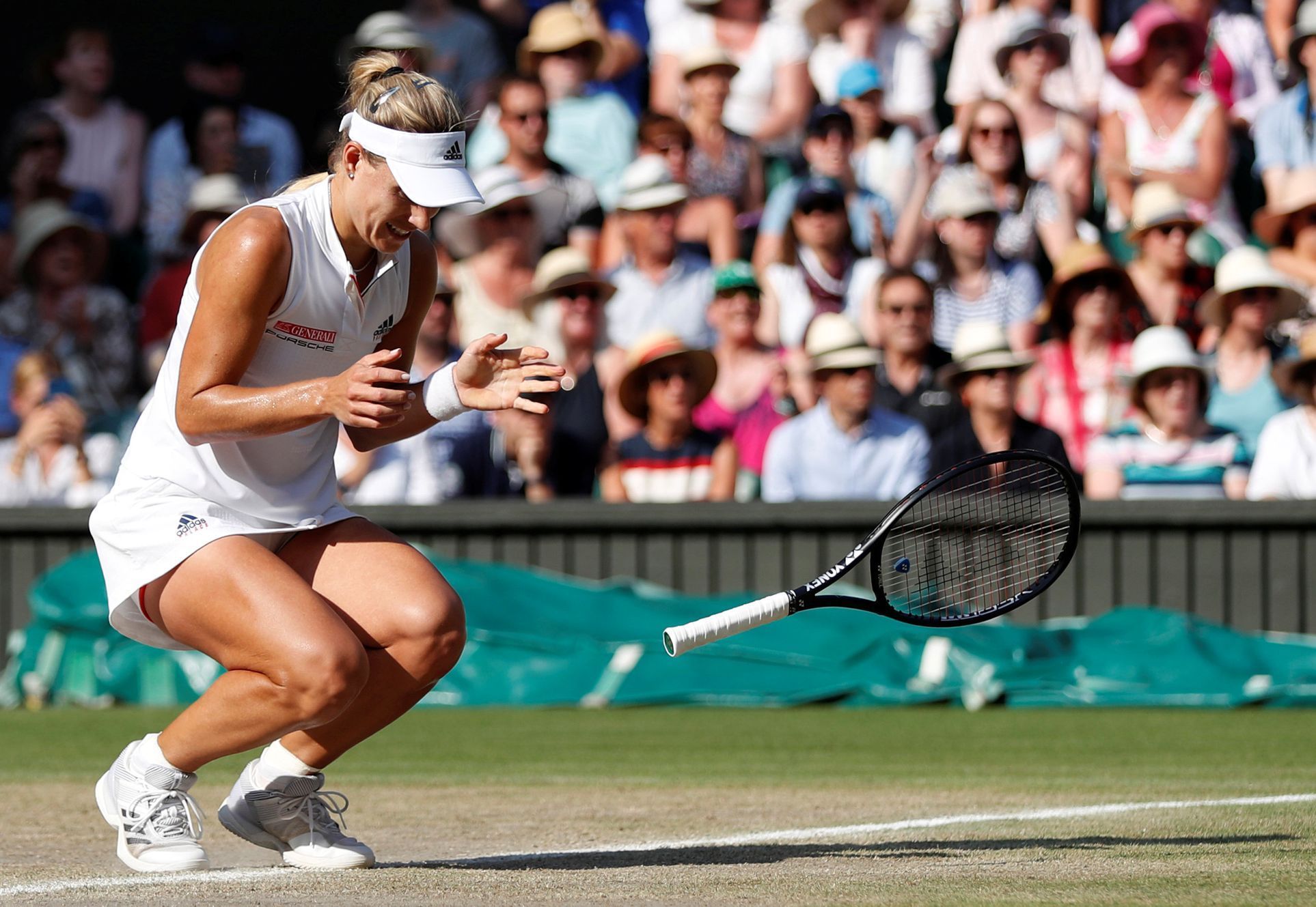 Angelique Kerberová ve finále Wimbledonu 2018