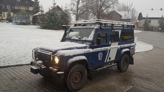 První letošní sníh na šumavské Kvildě (9. 11. 2019)